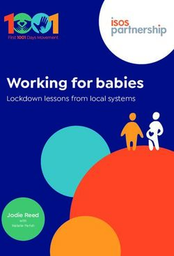 Working for babies Lockdown lessons from local systems - Jodie Reed - Parent-Infant Foundation