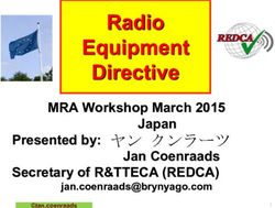 Radio Equipment Directive - MRA Workshop March 2015 Japan Presented by