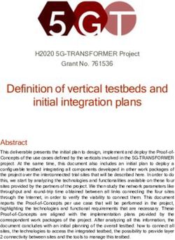 Definition of vertical testbeds and initial integration plans - 5g ...