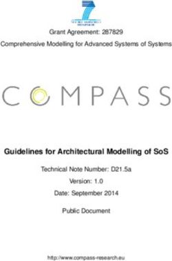 GUIDELINES FOR ARCHITECTURAL MODELLING OF SOS - GRANT AGREEMENT: 287829 COMPREHENSIVE MODELLING FOR ADVANCED SYSTEMS OF SYSTEMS - TECHNICAL NOTE ...