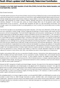 South Africa's updated draft Nationally Determined Contribution