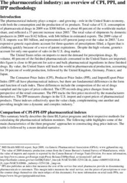 The pharmaceutical industry: an overview of CPI, PPI, and IPP methodology