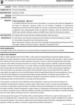 BOARD OF GOVERNORS - UBC Board of Governors