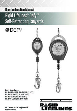 Rigid Lifelines Defy Self-Retracting Lanyards - User Instruction Manual - Part Numbers