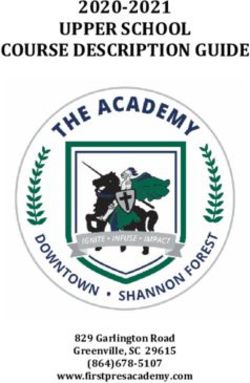 UPPER SCHOOL COURSE DESCRIPTION GUIDE 2020-2021 - 829 Garlington Road Greenville, SC 29615 (864)678-5107 www.firstpresacademy.com - First ...