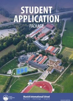 STUDENT APPLICATION PACKAGE - Munich International School