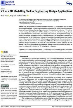 VR as a 3D Modelling Tool in Engineering Design Applications