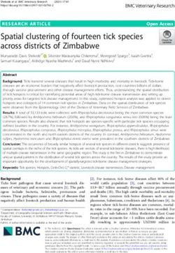 Spatial clustering of fourteen tick species across districts of Zimbabwe