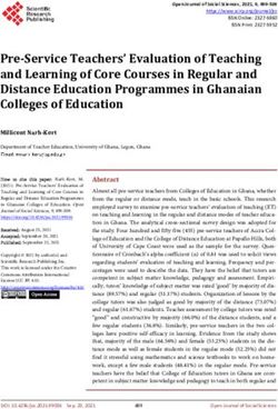 Pre-Service Teachers' Evaluation of Teaching and Learning of Core Courses in Regular and Distance Education Programmes in Ghanaian Colleges of ...