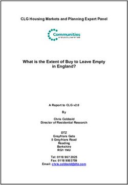 What is the Extent of Buy to Leave Empty in England? - University of Reading