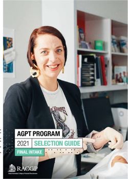 AGPT PROGRAM 2021 FINAL INTAKE - SELECTION GUIDE - RACGP