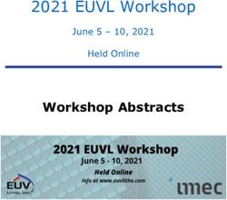 2021 EUVL Workshop Workshop Abstracts - June 5 - 10, 2021 Held Online - EUV Litho, Inc.