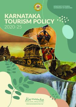 KARNATAKA TOURISM POLICY - KSTDC