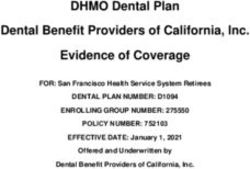 DHMO Dental Plan Dental Benefit Providers of California, Inc. Evidence of Coverage