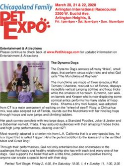 March 20, 21 & 22, 2020 Arlington International Racecourse 2200 W. Euclid Ave. Arlington Heights, IL Fri. 1pm-9pm Sat. 9am-6pm Sun. 10am-5pm