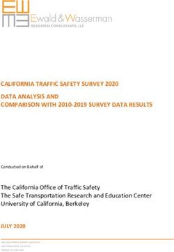 CALIFORNIA TRAFFIC SAFETY SURVEY 2020 DATA ANALYSIS AND COMPARISON WITH 2010-2019 SURVEY DATA RESULTS - SafeTREC