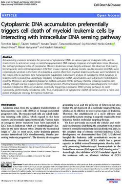 Cytoplasmic DNA accumulation preferentially triggers cell death of myeloid leukemia cells by interacting with intracellular DNA sensing pathway