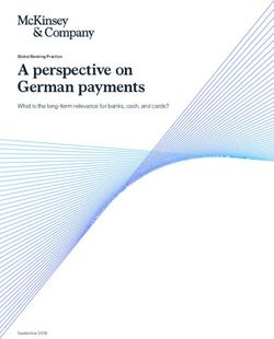 A PERSPECTIVE ON GERMAN PAYMENTS - WHAT IS THE LONG-TERM RELEVANCE FOR BANKS, CASH, AND CARDS? - MCKINSEY