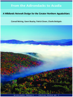 From the Adirondacks to Acadia - A Wildlands Network Design for the Greater Northern Appalachians