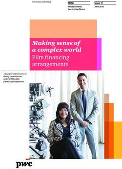 MAKING SENSE OF A COMPLEX WORLD FILM FINANCING ARRANGEMENTS - PWC FRANCE