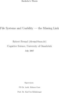 File Systems and Usability - the Missing Link - Robert Freund () Cognitive Science, University of Osnabr uck