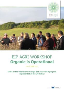 EIP-AGRI WORKSHOP Organic is Operational - 14-15 JUNE 2017 - European Commission