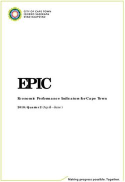 EPIC Economic Performance Indicators for Cape Town - 2018: Quarter 2 (April - June) - Invest Cape Town