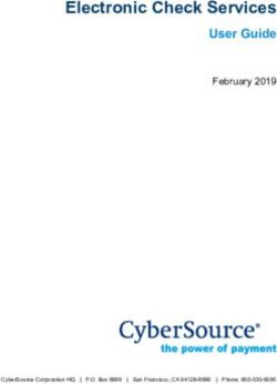 ELECTRONIC CHECK SERVICES - USER GUIDE FEBRUARY 2019 - CYBERSOURCE