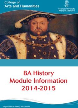 BA History Module Information 2014-2015 - Arts and Humanities College of
