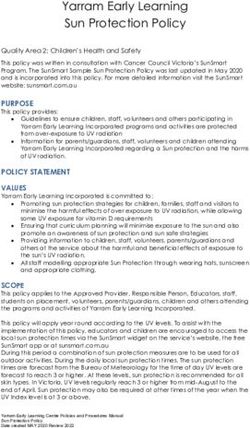 Yarram Early Learning Sun Protection Policy - Yarram ELC