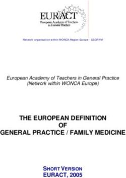 THE EUROPEAN DEFINITION OF GENERAL PRACTICE / FAMILY MEDICINE - EURACT, 2005 SHORT VERSION