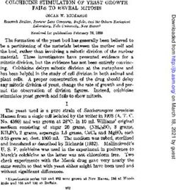 COLCHICINE STIMULATION OF YEAST GROWTH FAILS TO REVEAL MITOSIS