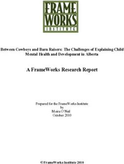 A FrameWorks Research Report - Between Cowboys and Barn Raisers: The Challenges of Explaining Child Mental Health and Development in Alberta ...