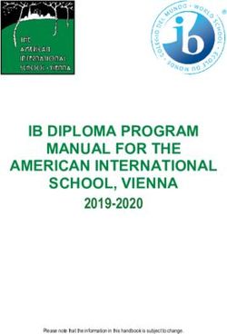 IB DIPLOMA PROGRAM MANUAL FOR THE AMERICAN INTERNATIONAL SCHOOL, VIENNA 2019-2020 - American International School Vienna
