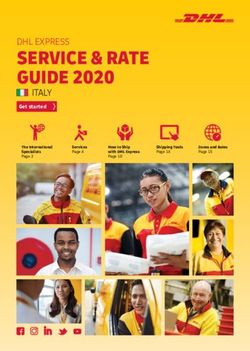 SERVICE & RATE GUIDE 2020 - DHL EXPRESS ITALY