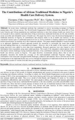 The Contributions of African Traditional Medicine to Nigeria's Health Care Delivery System.