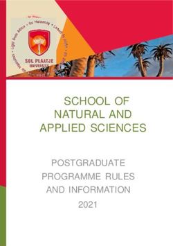 SCHOOL OF NATURAL AND APPLIED SCIENCES - POSTGRADUATE PROGRAMME RULES AND INFORMATION 2021 - Sol ...