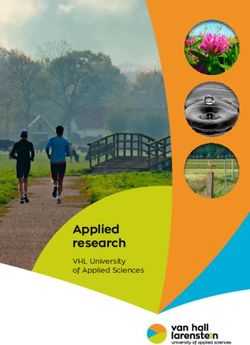 Applied research VHL University of Applied Sciences - Van Hall Larenstein