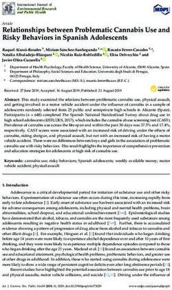 Relationships between Problematic Cannabis Use and Risky Behaviors in Spanish Adolescents - MDPI