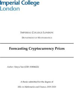 Forecasting Cryptocurrency Prices - IMPERIAL COLLEGE LONDON Author: Xinyu Yan (CID: 01804622)