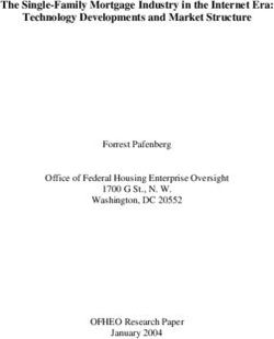 The Single-Family Mortgage Industry in the Internet Era: Technology Developments and Market Structure - Forrest Pafenberg Office of Federal ...