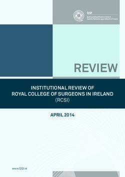 REVIEW INSTITUTIONAL REVIEW OF - ROYAL COLLEGE OF SURGEONS IN IRELAND (RCSI)