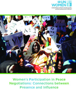 Women's Participation in Peace Negotiations: Connections between Presence and Influence