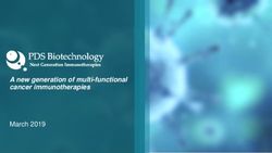 A new generation of multi-functional cancer immunotherapies - March 2019 - PDS Biotechnology