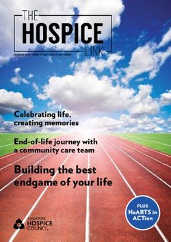 Building the best endgame of your life - Celebrating life, creating memories End-of-life journey with a community care team - Singapore Hospice ...