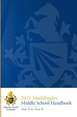 2021 Maddingley Middle School Handbook - Year 5 to Year 8
