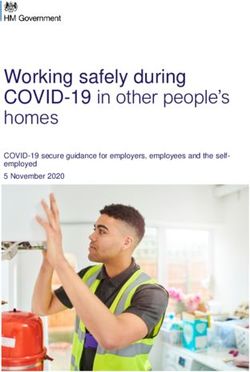 Working safely during COVID-19 in other people's homes - COVID-19 secure guidance for employers, employees and the self-employed 5 November 2020 ...