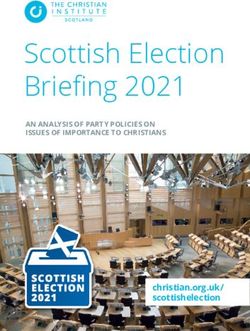 Scottish Election Briefing 2021 - christian.org.uk/ scottishelection - AN ANALYSIS OF PARTY POLICIES ON ISSUES OF IMPORTANCE TO CHRISTIANS - The ...