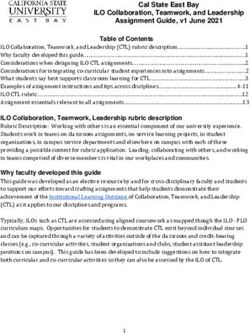 Cal State East Bay ILO Collaboration, Teamwork, and Leadership Assignment Guide, v1 June 2021