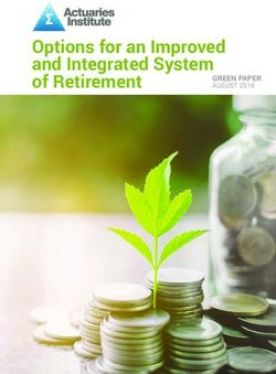 Options for an Improved and Integrated System of Retirement - GREEN PAPER AUGUST 2019